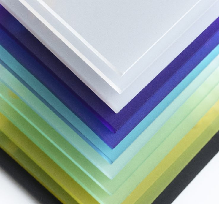 Plaques acryliques mates disponibles en plusieurs couleurs au Maroc