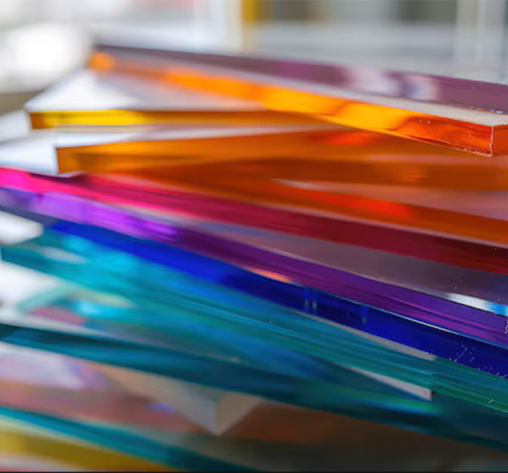 Plaques acryliques transparentes colorées pour projets au Maroc